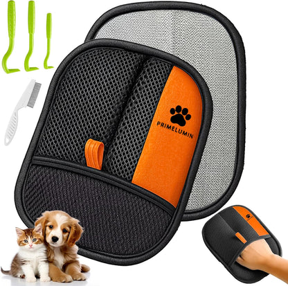 Pet Hair Remover Glove for Dogs & Cats 2026 Upgraded Design Reusable Electrostatic Fur Remover Mitt for Couch, Furniture, Carpet, Car Seats & Clothes, Fast & Effortless Cleaning