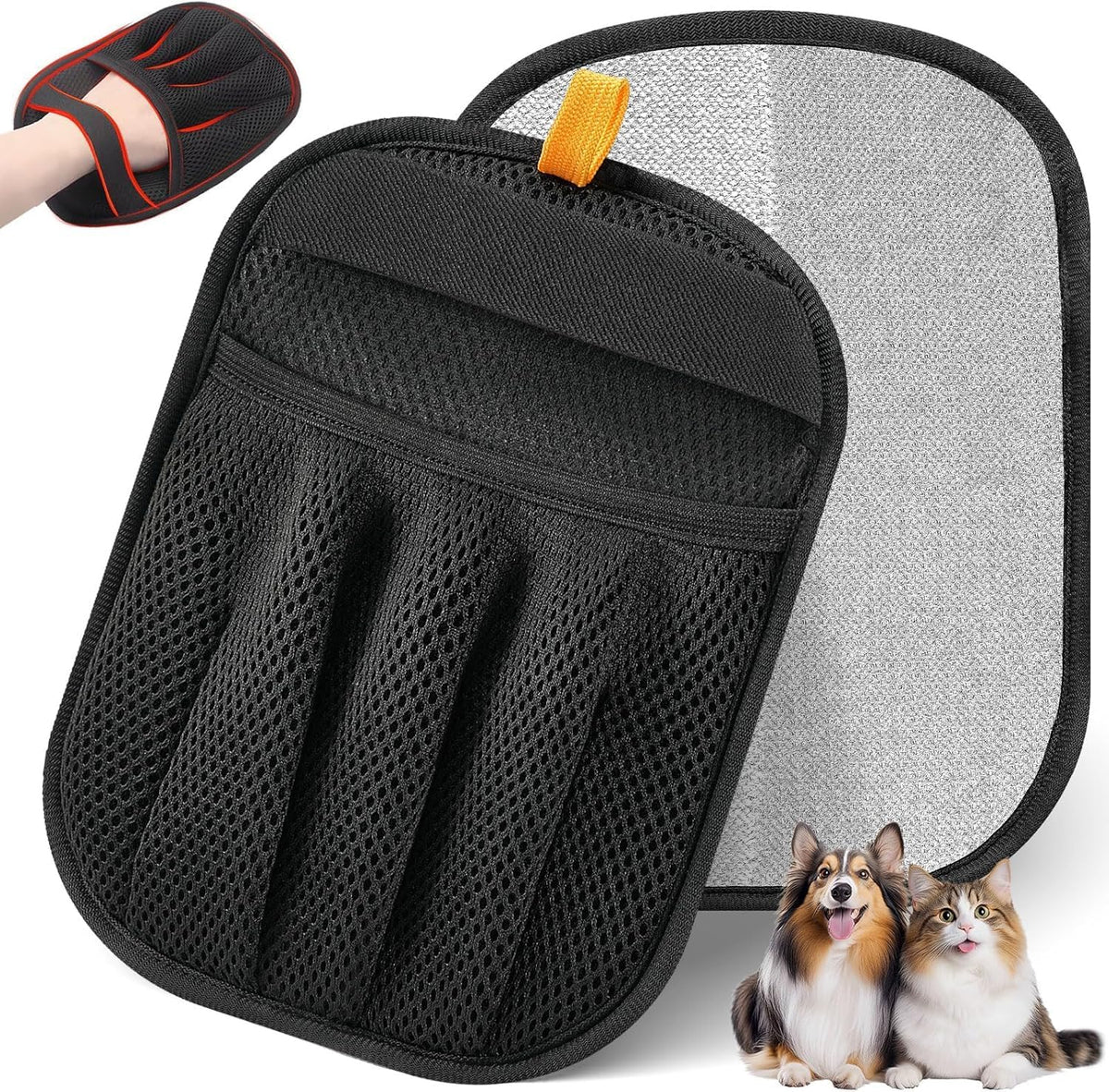 Pet Hair Removal Glove for Dogs & Cats, Reusable Electrostatic Fur Remover