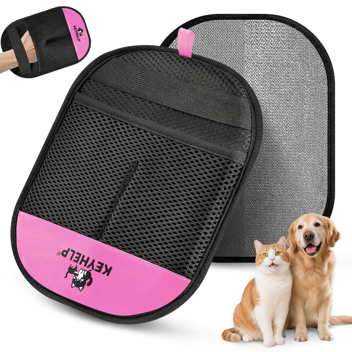 Pet Hair Removal Glove for Dog & Cat, Reusable Electrostatic Pet Hair Glove